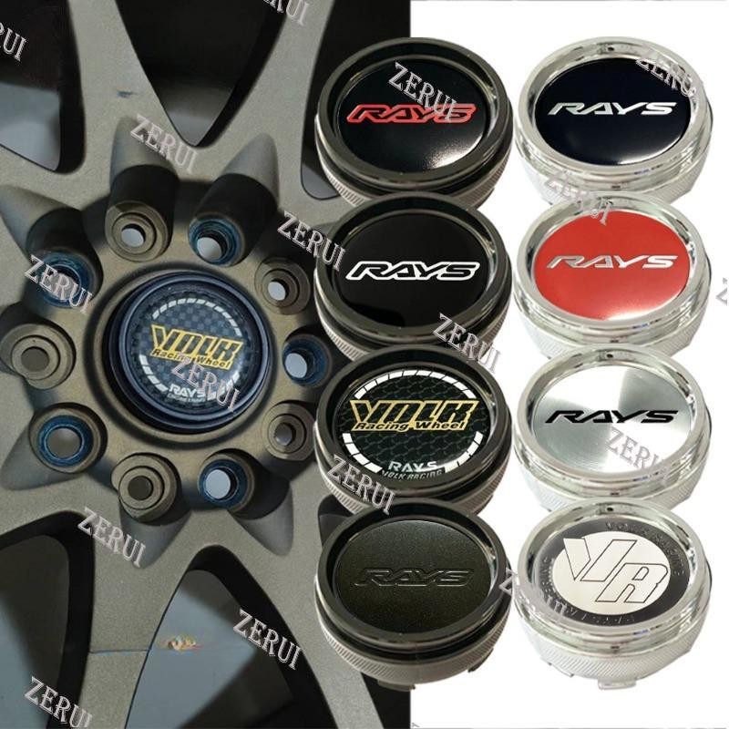 Zr สําหรับ 4pcs 66 62 60 61 มม.รถจัดแต่งทรงผม Rays VOLK Racing Center ขอบสัญลักษณ์สติกเกอร์ล้อ Caps 