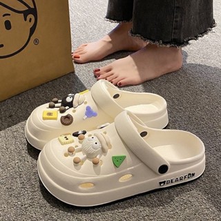 Ayuer ผู้หญิงแฟชั่น DIY Briquettes/Crystal Bear รองเท้าแตะชา…