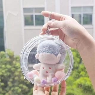 10เซนติเมตรตุ๊กตา หลากสี ตุ๊กตาข้นถุงเก็บ,การ์ตูนตุ๊กตาป้องกันกระเป๋าใสข้นใสกระเป๋ากลางแจ้งตุ๊กตาแสดงกระเป๋าทําเองพวงกุญ