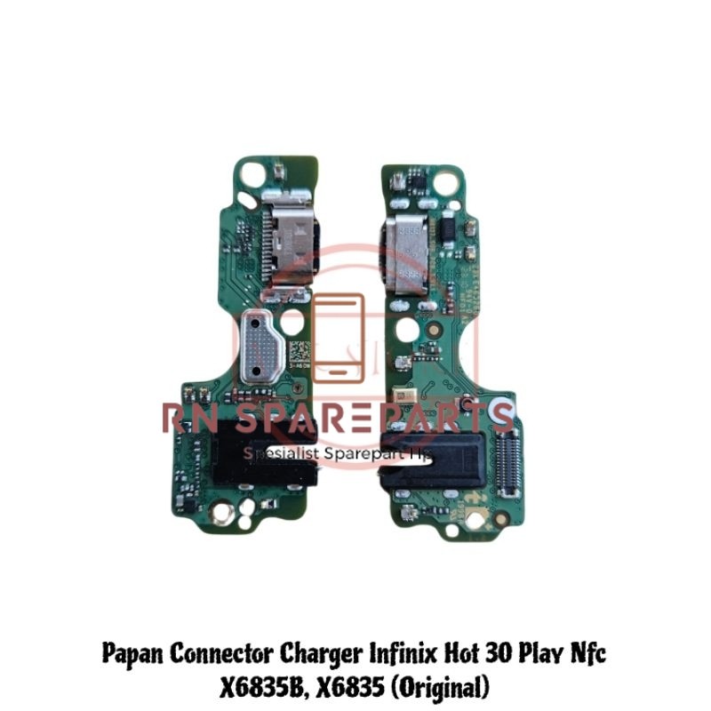 ขั้วต่อเครื่องชาร์จ Pcb / บอร์ดแบบยืดหยุ่น Con Cas Infinix Hot 30 Play Nfc X6835B, X6835 Ori (อะไหล่