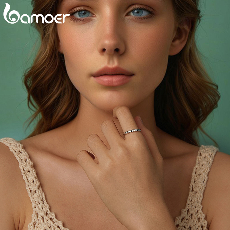 Bamoer خاتم فضة 925 بنجمة — صورة 6