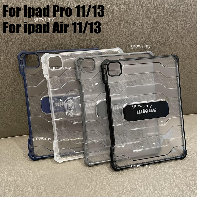 พร้อม kickstand ในตัวสําหรับ iPad Pro 2024 M4 11 13 Air 6th Gen 11 13 กรณี Pro 11 M1 2020 10.2 7/8/9th 10.9 10th ฝาครอบ 2018 9.7 5/6th Mini6 Air4 5 10.9 Full-Body Rugged Shield ฝาครอบ
