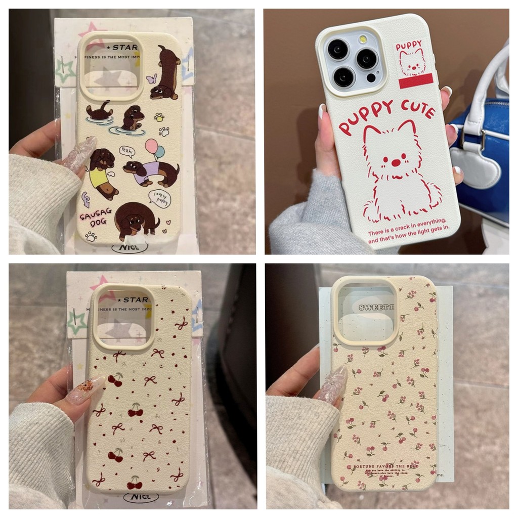 For iPhone 16 15 14 13 12 11 Pro Max 15 14 16 Plus เคสโทรศัพท์การ์ตูน Matteฝาครอบโทรศัพท์นุ่ม เคส TPU กันกระแทกหนังนิ่ม