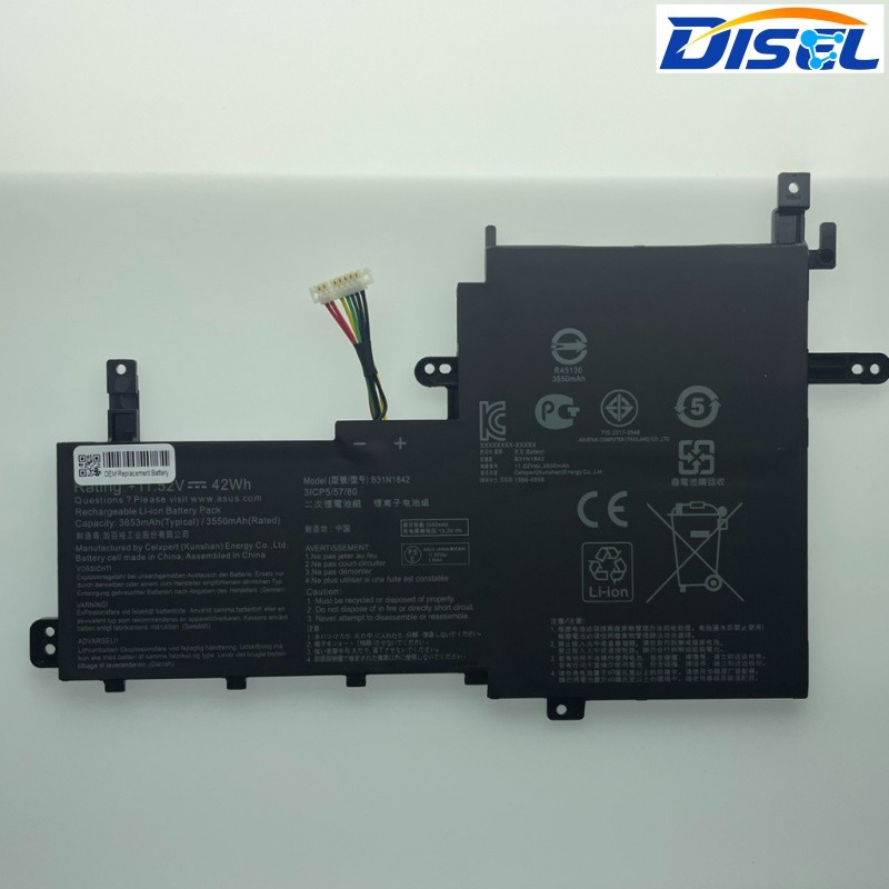 ✿11.52V b31n1842 k513แบตเตอรี่แล็ปท็อปสำหรับ Asus VivoBook S15 s530fa s531fa m513 S51