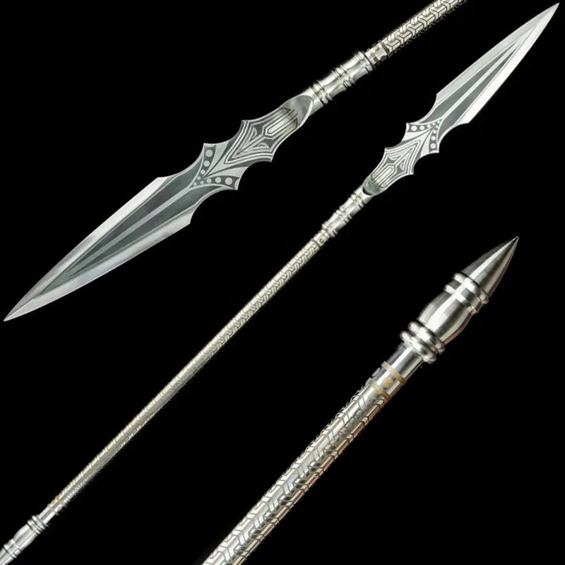85CM HandMade Chinese WUSHU Spear Sword KungFu Jian 7CR17MOV Stainless Steel Spearhead Blade Handle