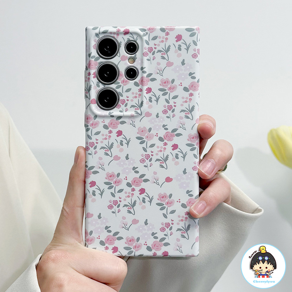 SAMSUNG ฤดูใบไม้ผลิดอกไม้สดเคสโทรศัพท์สําหรับsamsung S24 S23 S22 Ultra Plus A14 A54 A12 A13-4G A21S A23-5G A53-5G Anti-FingerprintกันกระแทกHybrid Hardปกหลัง