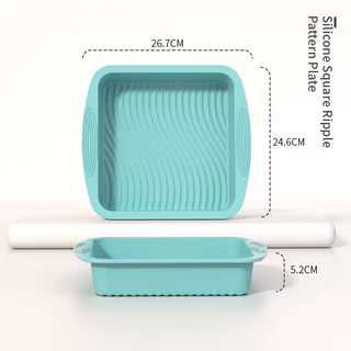 ซิลิโคนเบเกอรี่แม่พิมพ์ Fluted รอบเค้ก Pan Non-Stick Bundt รูปแบบ Jello Buntcake เจลาติน Loaf ขนมปัง Mould