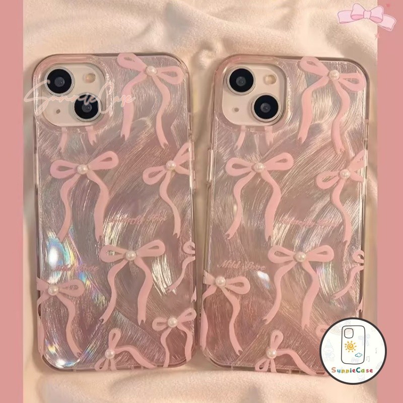 โบว์ผีเสื้อในฝัน การ์ตูนดูเดิลสีชมพู เคสไอโฟนIPhone 11 16 15 13 12 14 Pro Max 15 7 8 14 Plus 7Plus X XR XS MAX SE 2020