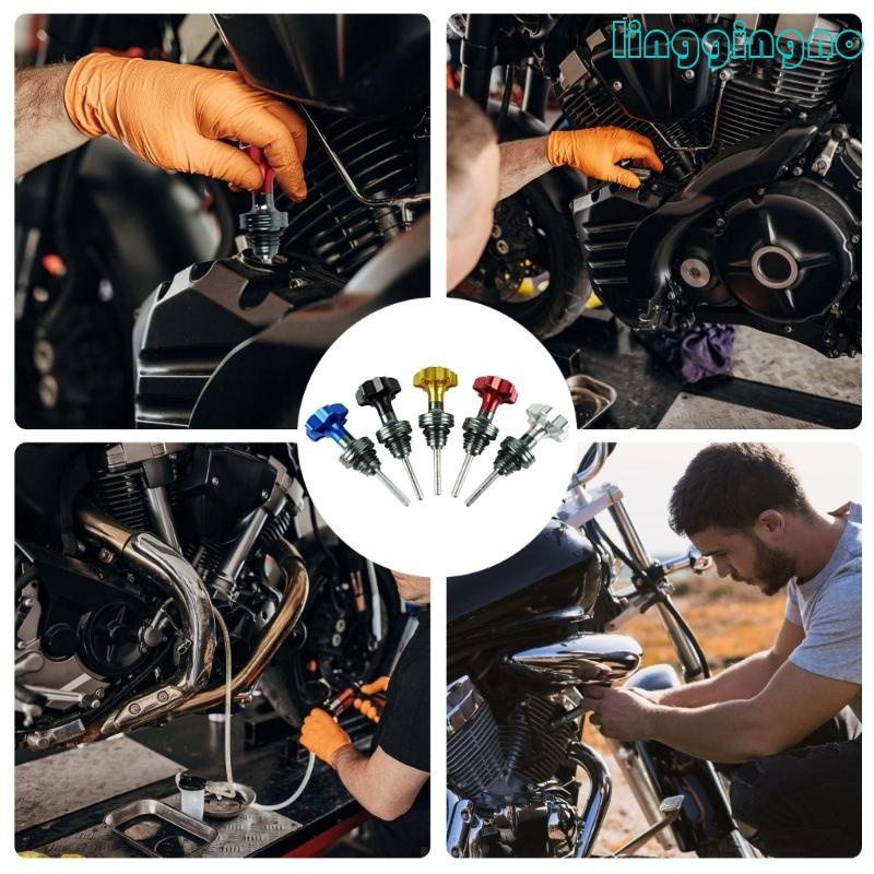 Rr น้ํามัน Dipstick Caps ปลั๊กเครื่องยนต์ Crankcase มาตรวัดน้ํามันอลูมิเนียม Dipstick Gauge อุปกรณ์ม