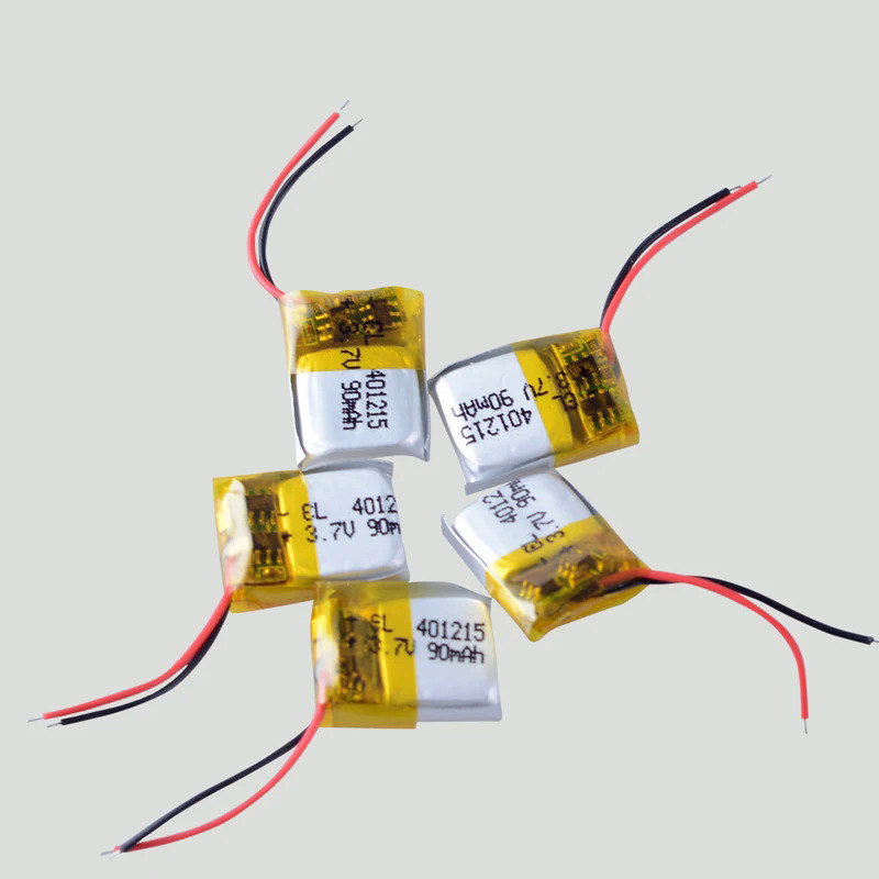 5Pcs 401215 3.7V 90mAh Polymer Lithium Rechargeable Battery FOR 3D Glasses MP3 Toy Watch Selfie Stic
