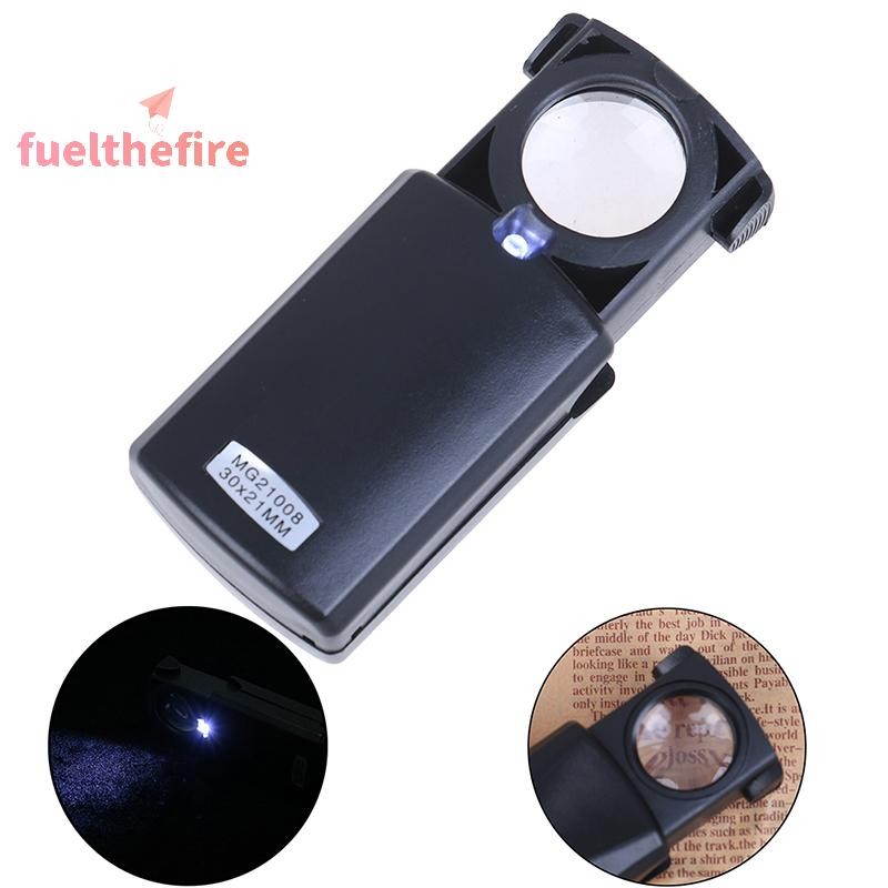 [Feel] แว่นขยายขนาดเล็กแบบพับได้กระจกเลนส์ led loupe เครื่องประดับเครื่องมือซ่อมนาฬิกา [ใหม่]