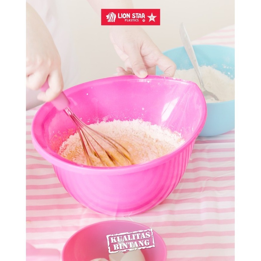 BUNTON Lion Star BW-2 ชามไข่ B-20 2.8L แป้งแป้งอ่างเค้กตีไข่ผสมชามแหลมมัลติฟังก์ชั่นเกรดอาหาร BPA ฟร