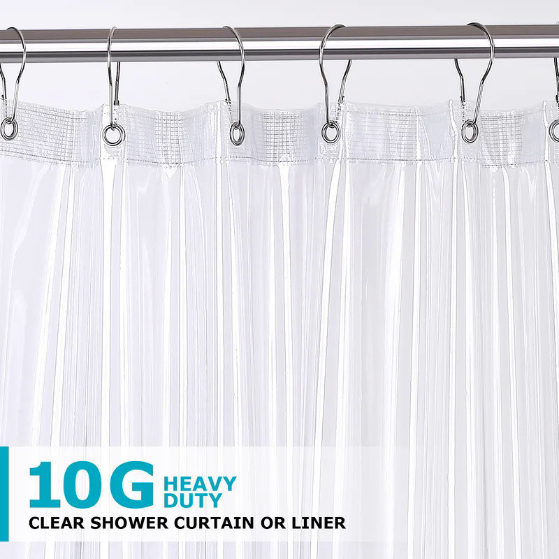Minghe Shower Curtain Liner,Heavy Duty Vinyl 10 G Plastic Shower Curtain,Waterproof Weighted Bathroo