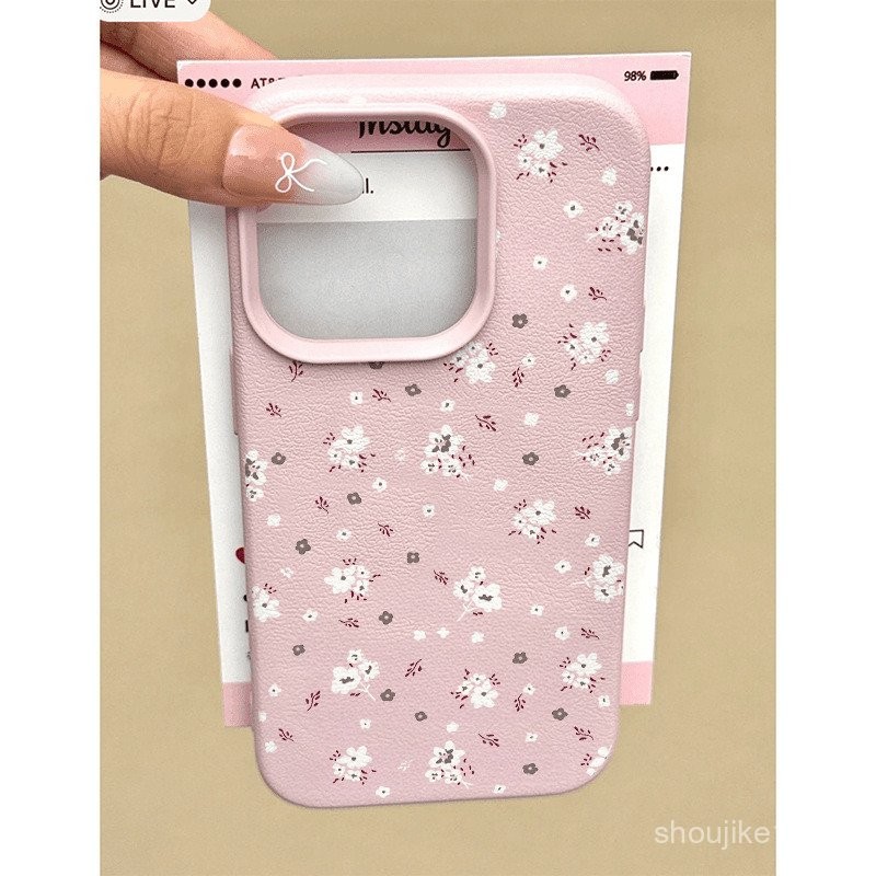 [Iphone16promax] ฤดูใบไม้ร่วงสีขาวลายดอกลิ้นจี่เคสมือถือสำหรับ iphone15iphone14 13/12/11เซ็ต78PLUS .. XR x XS MAX 7 8 plus SE เคสมือถือ2020