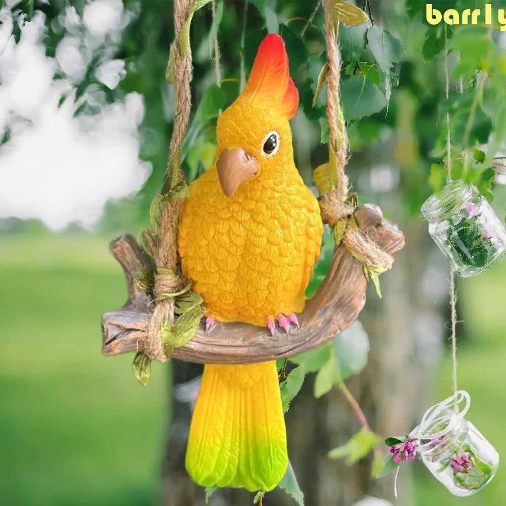 Barr1y ตุ๊กตานกแก้วแกว่งแขวน หรูหรา