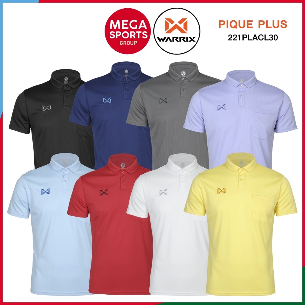 WARRIX เสื้อโปโล มีกระเป๋า วอริกซ์ รุ่น PIQUE PLUS รหัส 221PLACL30  ค่ะ