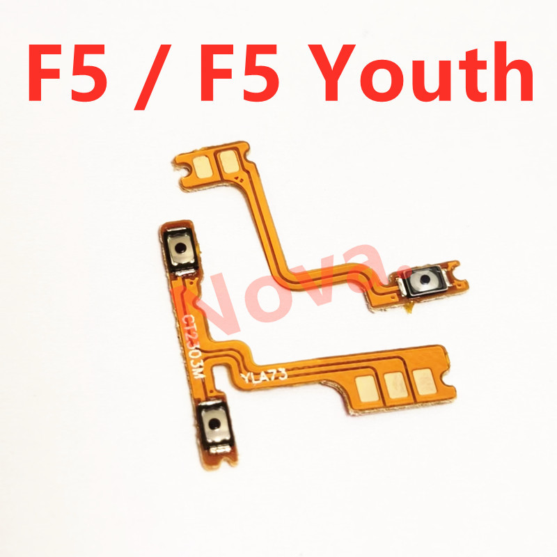 Oppo F5 Youth A73 ปุ่มเปิดปิดเปิดปิดสวิตช์ระดับเสียงปุ่มด้านข้างริบบิ้น Flex Cable ชิ้นส่วนโทรศัพท์มือถือ