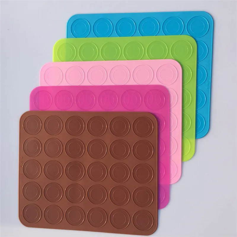 Silicone DIY Cake Baking Mat 30 Cavity Pastry Cake Macaron Mat Oven Baking Mould Sheet Pad Tray Shee