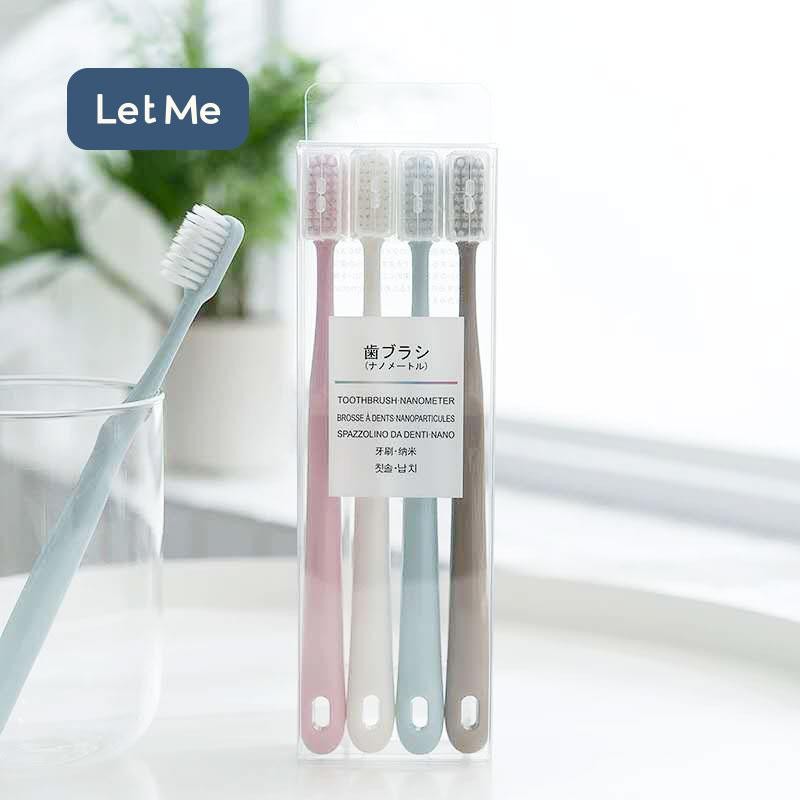 Let Me ชุดแปรงสีฟันสี่สี-ชุดแปรงสีฟันmacaronสี่สีการเดินทางแบบพกพาLM-BAA2069