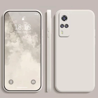 เคส Vivo Y31 สีทึบ Vivo Y31 เคสซิลิโคนป้องกันการตกสีธรรมดาเรียบง่าย YT