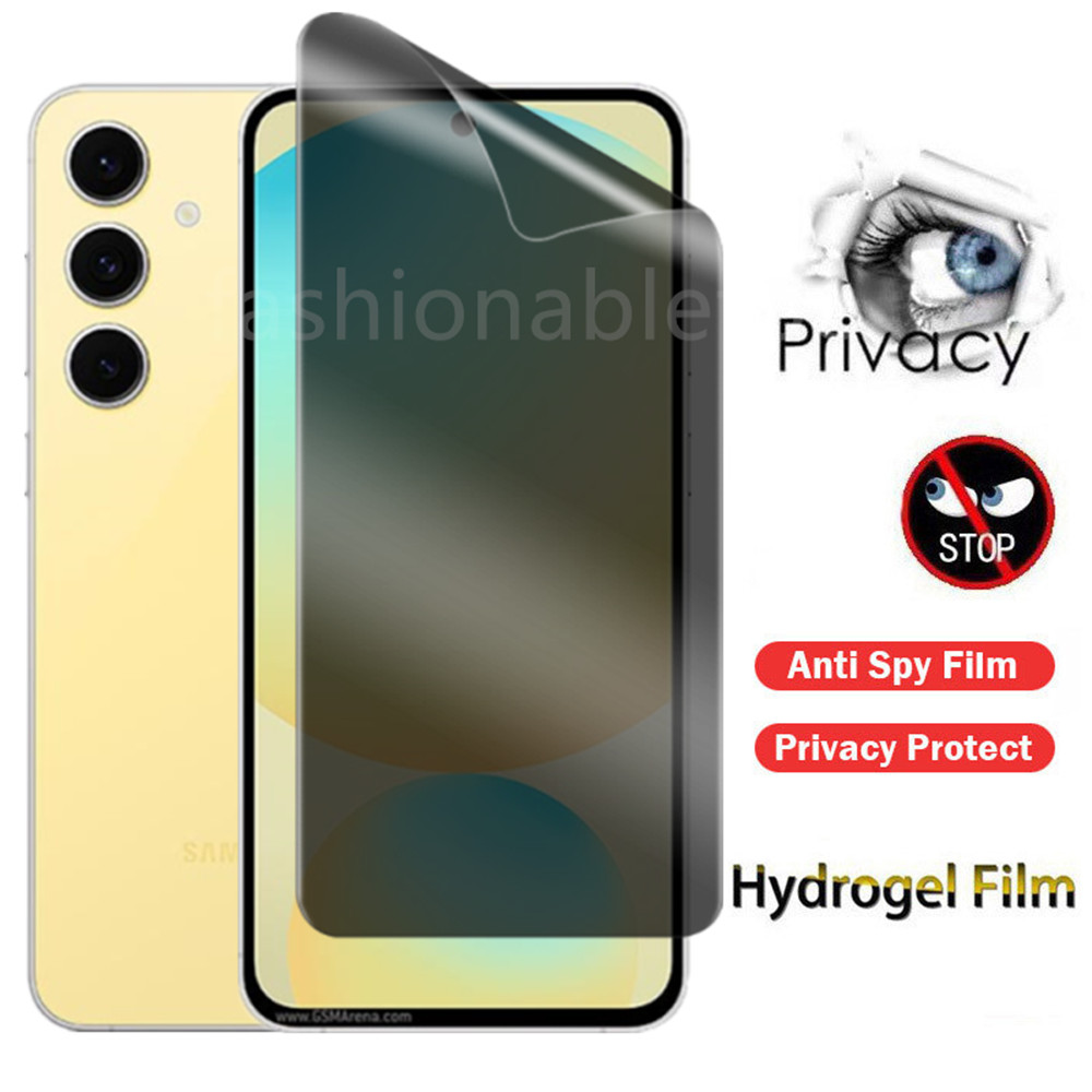SAMSUNG Anti-spy Hydrogelฟิล์มสําหรับSamsung Galaxy S21 S22 S23 S24 FE plus Ultra S24FE S24 + S24plus S24Ultra S23FE S21FE S 24 SamsungS24FEความเป็นส่วนตัวป้องกันหน้าจอAnti-Peepฟิล์มด้านหน้านุ่ม