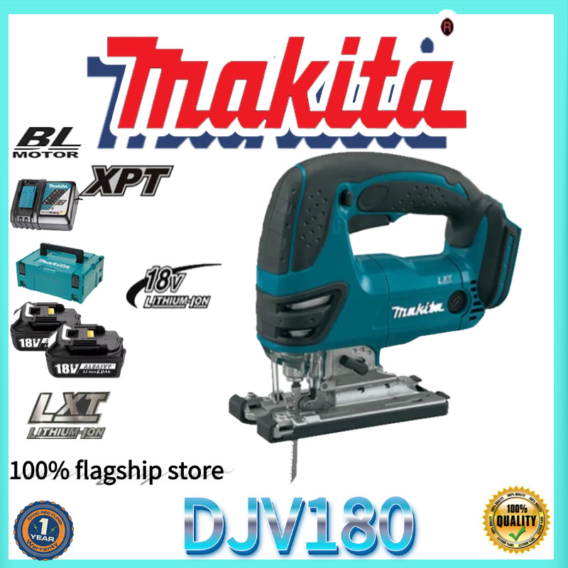 Makita DJV180 2023, แบตเตอรี่ลิเธียม 2 x 18V, ระบบควบคุมความเร็วใบเลื่อยโลหะ, ไม้ 18V แบบพกพา, เครื่องมือไฟฟ้า