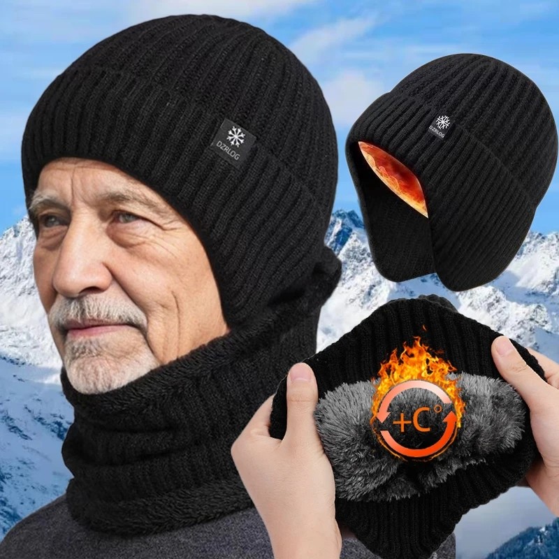 กลางแจ้งผู้ชายฤดูหนาวถักหมวกตุ๊กตาความอบอุ่น Earmuff ลําลองแฟชั่น Faux Fur Lined ขี่จักรยานป้องกันหูหมวก