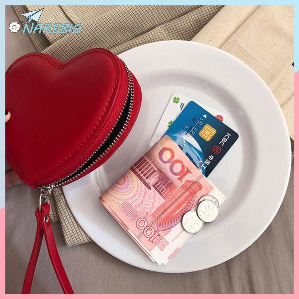 ส่งจากกรุงเทพ🚚 กระเป๋าถือผู้หญิงหรูหรา Love Shaped Top-handle Bag Solid Leather Money Purse Tot ✿