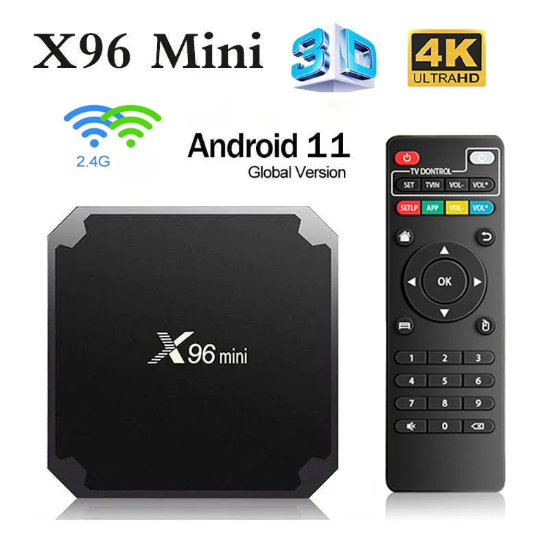 Original X96 MINI TV Box Android 11.0ชิป Quad Core 2GB 16GB 4G WiFi 4K UHD HDR 10H265เครื่องเล่นมัลต