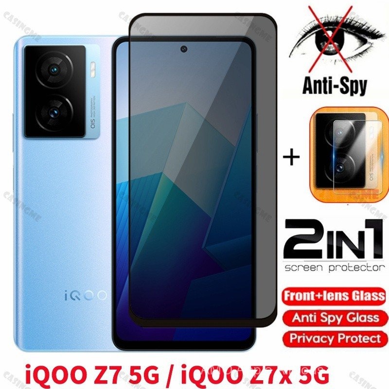 Iqoo Z7 5G z7x Z9 z9x 2023กระจกนิรภัยส่วนตัว Anti-Spy ฝาครอบป้องกันหน้าจอ Anti Peek ความเป็นส่วนตัวฟ