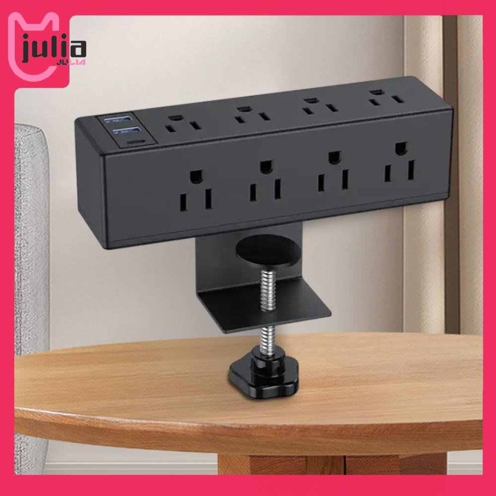 [Julia1.th] รางปลั๊กไฟแบบหนีบโต๊ะ USB C Surge Protector W/ 8/6 AC Outlet และสายไฟ 6.6 ฟุต