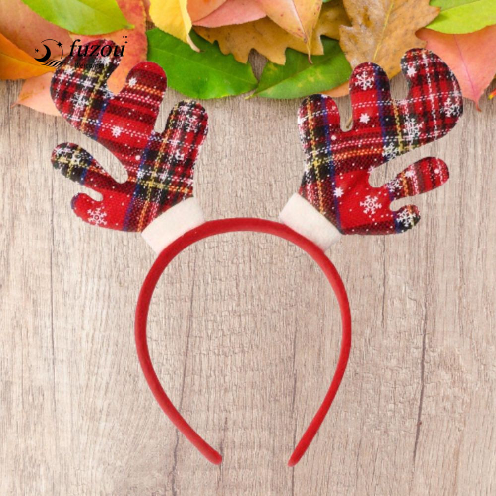 Fuzou Elk ห่วงผมคริสต์มาส,ลื่นน่ารักคริสต์มาสเขากวางHeadbands,ตลกทนต่อการสึกหรอประณีตคอสเพลย์Headbandsเครื่องแต่งกายพรรคอุปกรณ์เสริม