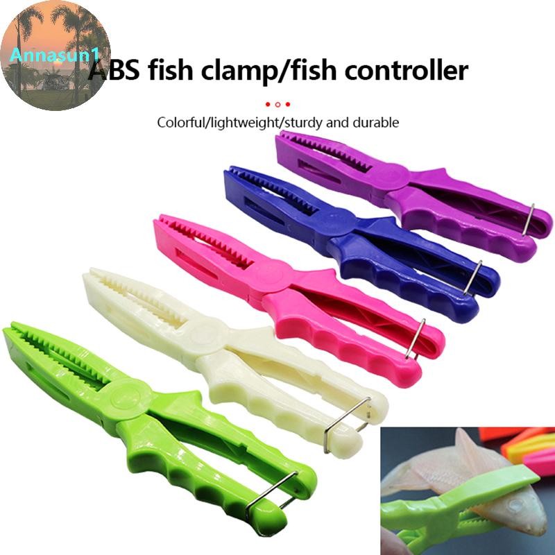 Annasun ตกปลา Grabber คีม ABS Fish Clamp Grip จับเครื่องมือ Release Hook Extractor ปลา Body Holder แหนบกรรไกรคีมตกปลา TH