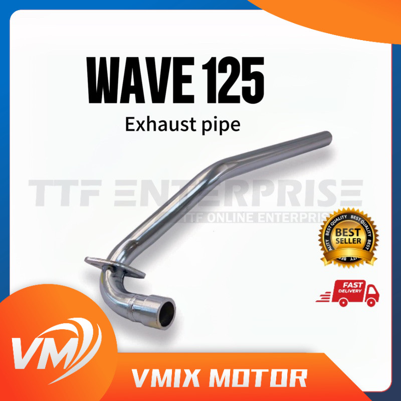HONDA WAVE125 EXHAUST FRONT PIPE (STD-22MM) คอ TENGKOK EKZOS MUFFLER WAVE 125
