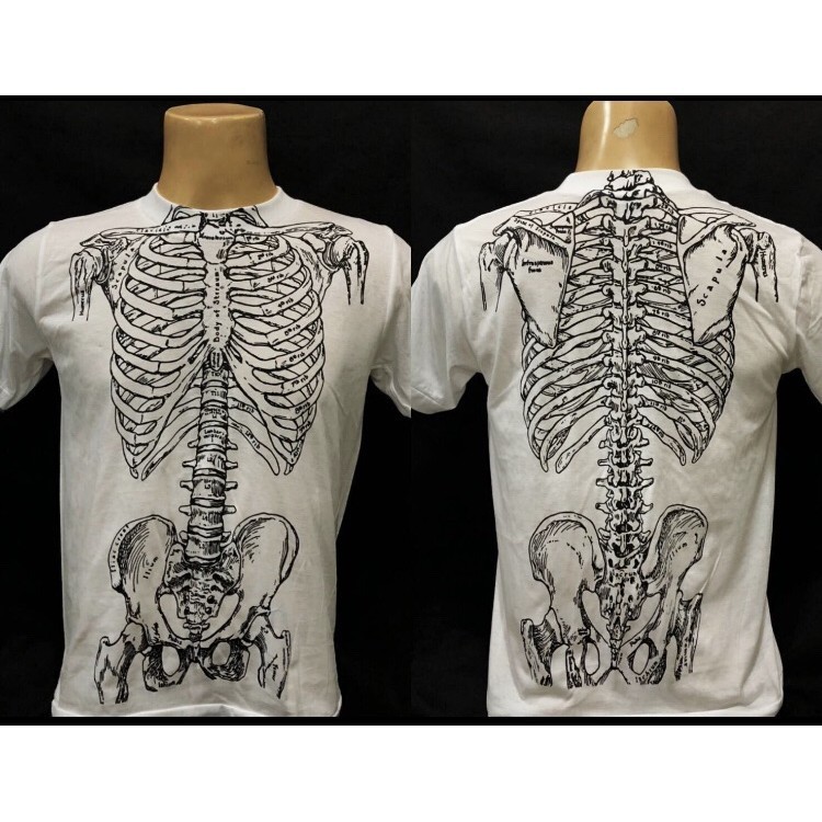 เสื้อยืดผ้าฝ้าย 2023 เสื้อยืดวินเทจกระดูก อานาโตมี่ 80’ งานดี ผ้าสวย size “ S / M / L s-5xl