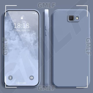 Cod เคสโทรศัพท์สําหรับ Samsung Galaxy J7 Prime J7 2017 J6 J4 Plus ซิลิโคนเหลวขอบตรงสีลูกกวาดซิลิโคน TPU ฝาหลัง