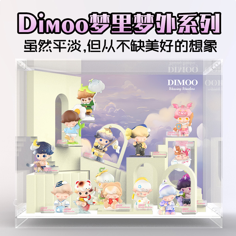 ตู้โชว์โมเดล popmart DIMOO Weaving Wonders Series กล่องอะคิลิคใส่โมเดล Art toy
