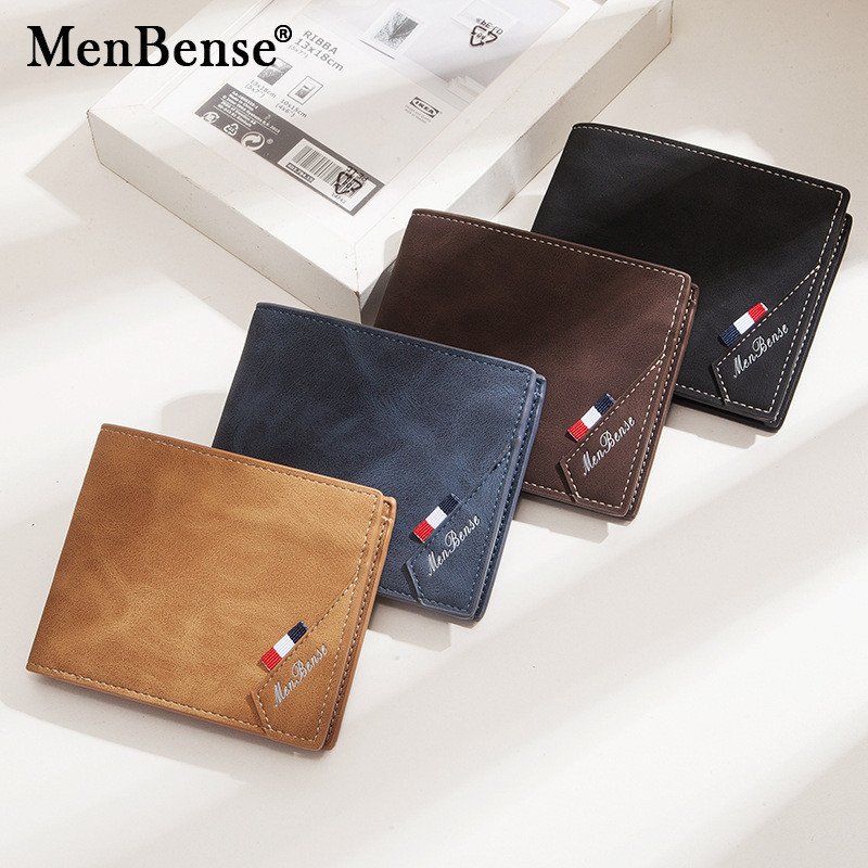 Simple Short Style Mens PU Leather Wallet Multi Card Case Folding Cash Wallet