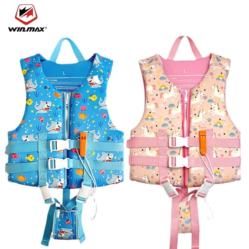 Winmax Life เสื้อพยุงตัวสําหรับเด็ก Swimcoats Jet Ski Boating Surfing Sailing Water กีฬาอุปกรณ์ว่ายน้ํา
