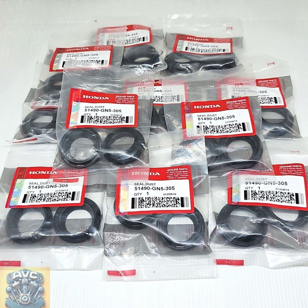 (ขายส่ง: 10 ชุด) Grand Supra Grey Cover Seal Beat Vario Dust Seal GN5 / 51425-GN5-901