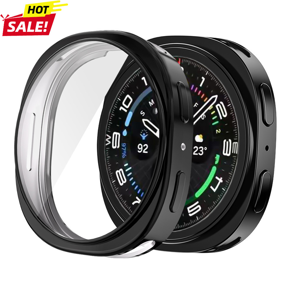 SAMSUNG เคสTPUแบบนุ่ม + กระจกสําหรับSamsung Galaxy Watch 8 40MM 44MM All-Aroundป้องกันหน้าจอกรอบกันชนGalaxy Watch 8 ฝาครอบเชลล์