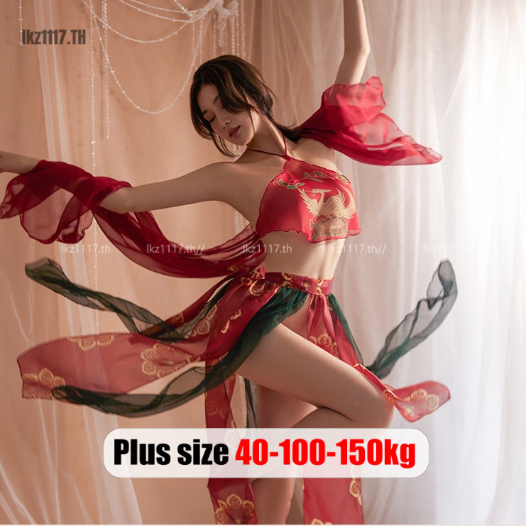 Plus size เสื้อผ้าสาวอวบ❤นอนไม่ได้นอน ชุดนอนเซ็กซี่สาวอวบ ไซส์ใหญ่ ชุดคอสเพลย์ Cosplay sexy ชุดจีนโบ