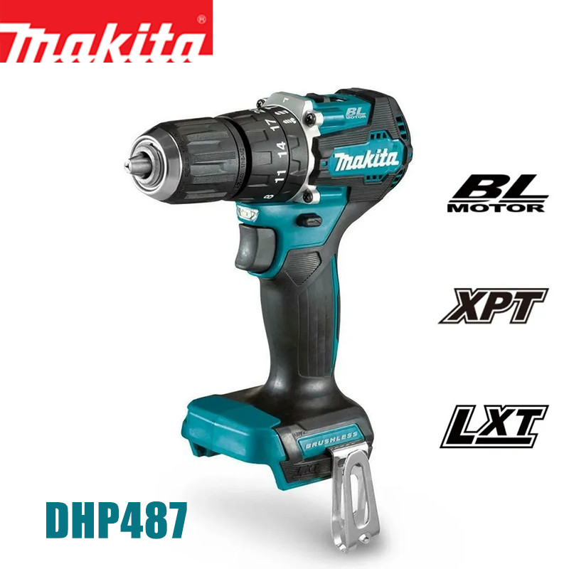 ไดร์เวอร์กระแทกไร้สาย Makita DDF487Z, เครื่องมือจ่ายไฟลิเธียม, 18V, 40Nm, ไม่รวมแบตเตอรี่และแท่นชาร์