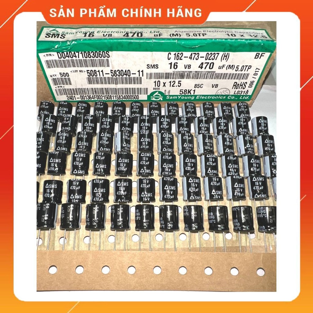 [ 10 ชิ้น ] SAMYOUNG 16V 470UF CAPACITOR (16V470UF 470UF 16V )