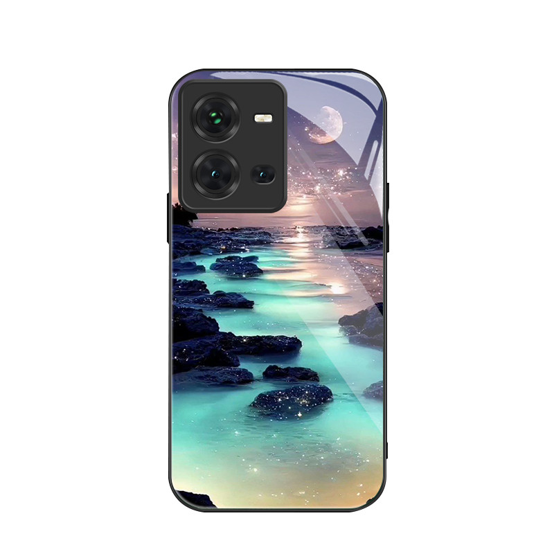 สําหรับ Vivo V25 5G/Vivo V25e 4G/Vivo X80 Lite 5G , Sea Moon, บุคลิกภาพอินเทรนด์, เคสป้องกันโทรศัพท์