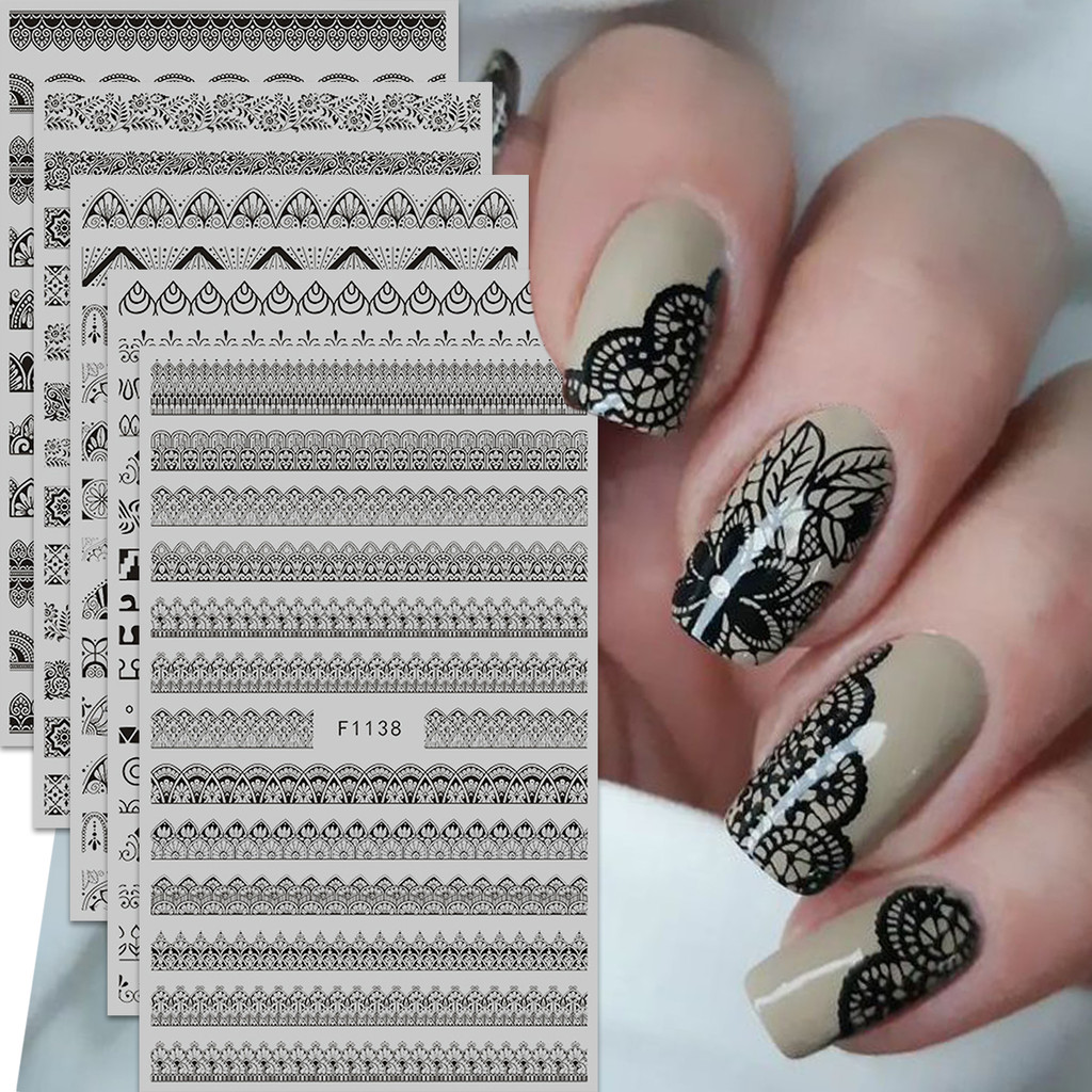 HAMA เล็บเล็บสติกเกอร์ขายส่ง Bohemian รูปแบบ Totem คําข้อความตกแต่งเล็บสติกเกอร์ Decals ปีใหม่งานแต่งงานเล็บ