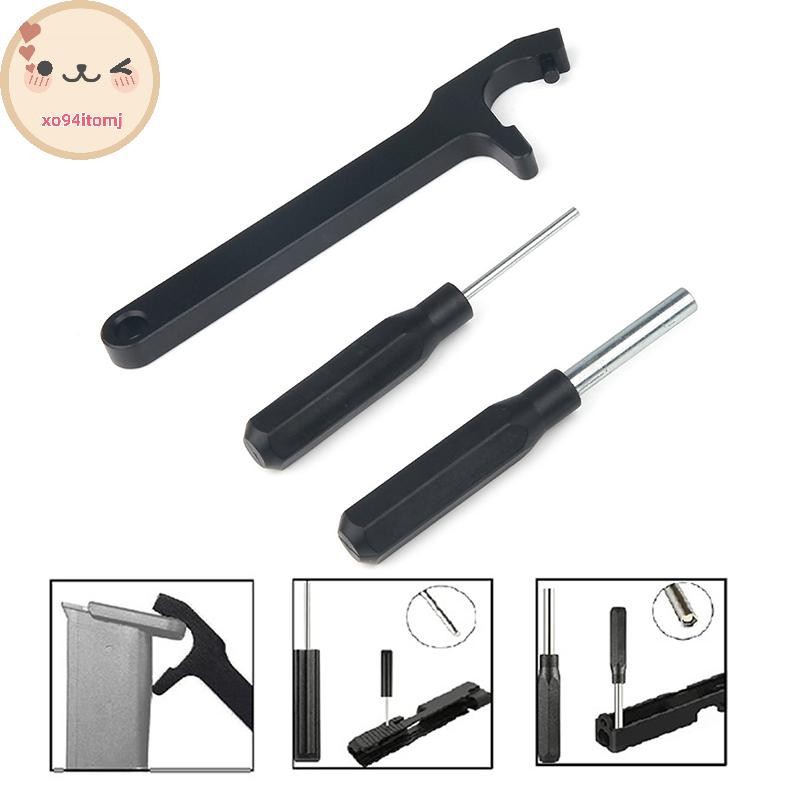 XOTOMJ 3 ชิ้น/เซ็ต Glock แผ่นแม่เหล็กถอดถอดด้านหน้า Sight Mount Removal การติดตั้งชุดเครื่องมือ Glock อุปกรณ์เสริม TH
