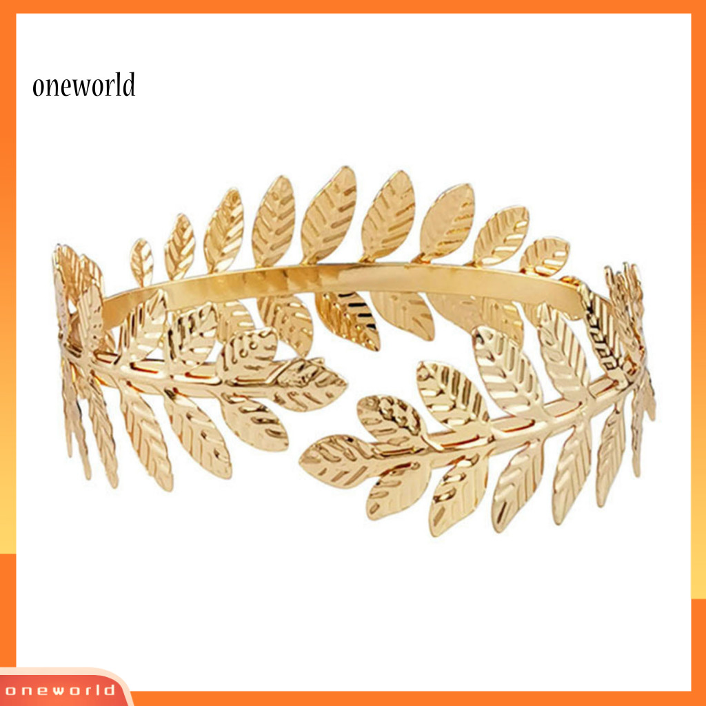 วันเวิลด์| Upper Arm Bracelet Leaf Shape Bracelet Boho Style Adjustable Arm Bracelet Bracelet Spiral