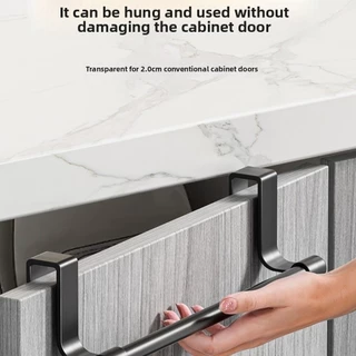 NONDYOMX Over Cabinet Towel Rack, ผ้าขนหนูเก็บบาร์ Rag Hanger Towel Rod, อเนกประสงค์ Punch-free Towel Storage Organizer