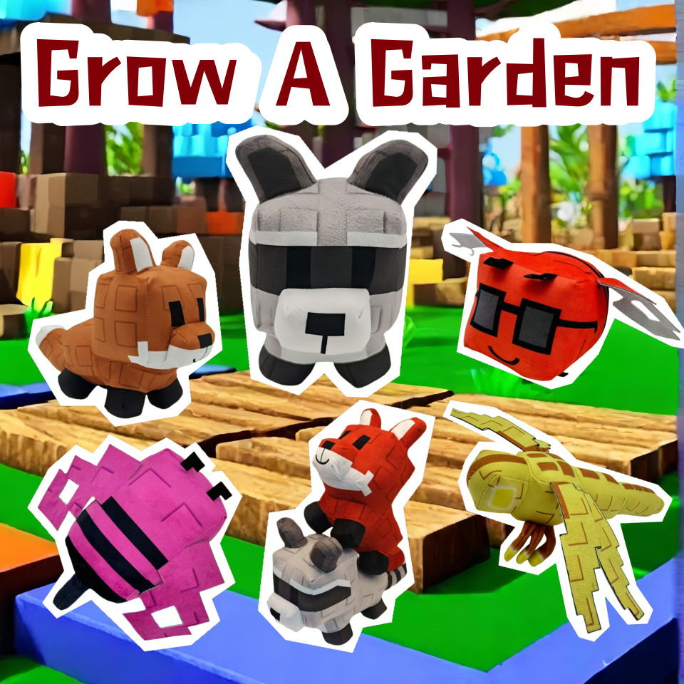 PLUS✨Grow A Garden ตุ๊กตา✨New Grow A Garden Robloxs ของเล่นตุ๊กตาน่ารักการ์ตูนเกม Roblox ตุ๊กตา Grow a garden Raccoon Fox Dragonfly Bee Plushie ตุ๊กตาของเล่นเด็กฮาโลวีนของขวัญคริสต์มาส